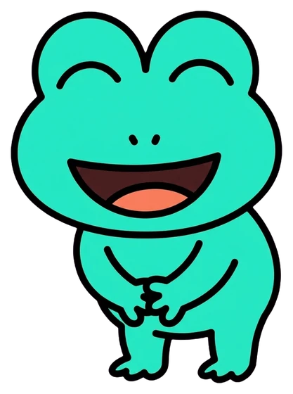 目を細めて笑う、あばけろ君